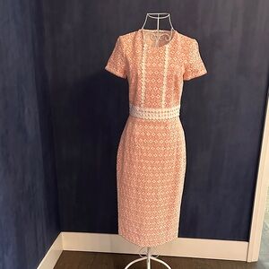 Shoshanna Peach Lace Dress